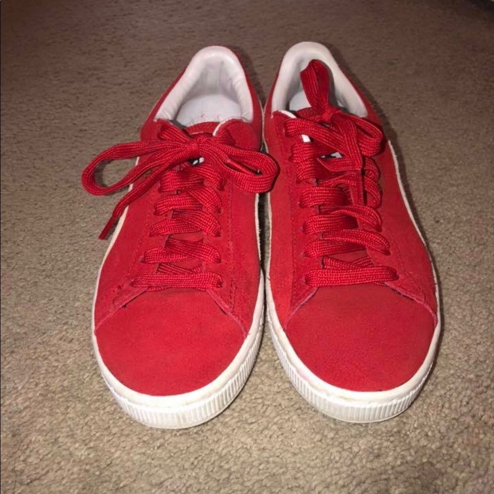 Suede red pumas - Picture 2 of 3